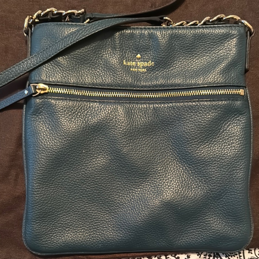 Kate Spade Blue Leather Crossbody Bag